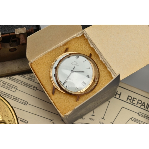 239 - A BOX OF ASSORTED WATCHES AND WATCH PARTS, to include a 9ct gold wristwatch, hand wound movement, si... 