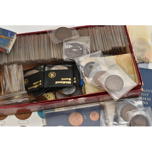 240 - A BOX OF MIXED COINAGE, to include Bank of England Banknotes  with Amounts of £1, Fforde 87R Ten Shi... 