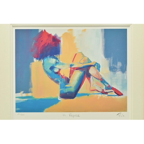 301 - TOBY MULLIGAN (BRITISH 1969) 'IN REPOSE', a signed limited edition print on paper depicting a colour... 