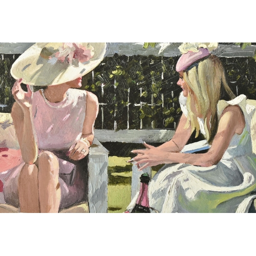 303 - SHERREE VALENTINE DAINES (BRITISH 1959) 'ASCOT ELEGANCE', a signed limited edition print on board, d... 