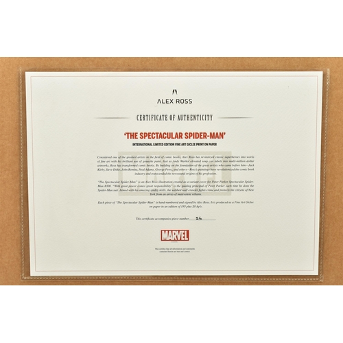 306 - ALEX ROSS FOR MARVEL COMICS (AMERICAN CONTEMPORARY) 'THE SPECTACULAR SPIDERMAN', a signed limited ed... 