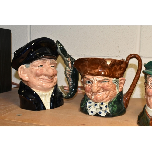 381 - FOUR ROYAL DOULTON CHARACTER JUGS, comprising 'North American Indian' D6611, 'Old Charley' D5420 (ch... 