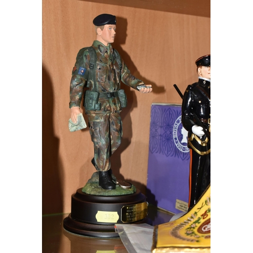 382 - A MICHAEL.J.SUTTY HANDPAINTED PORCELAIN LIMITED EDITION FIGURE, 67/250, The Staffordshire Regiment (... 