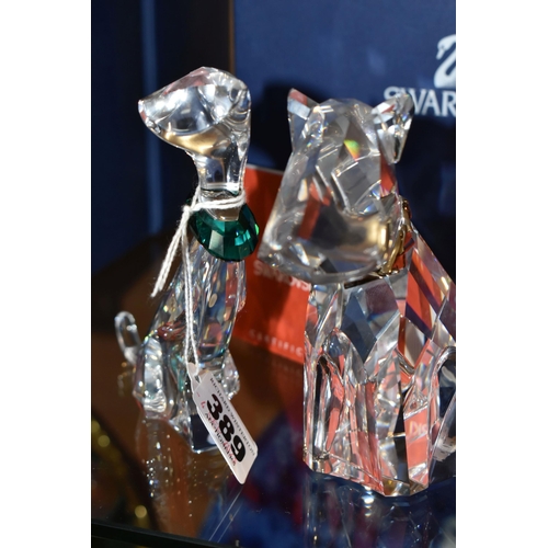 389 - TWO BOXED SWAROVSKI CRYSTAL 'SYMBOLS' COLLECTION FIGURES, comprising Symbols - Cat, model no 289478,... 