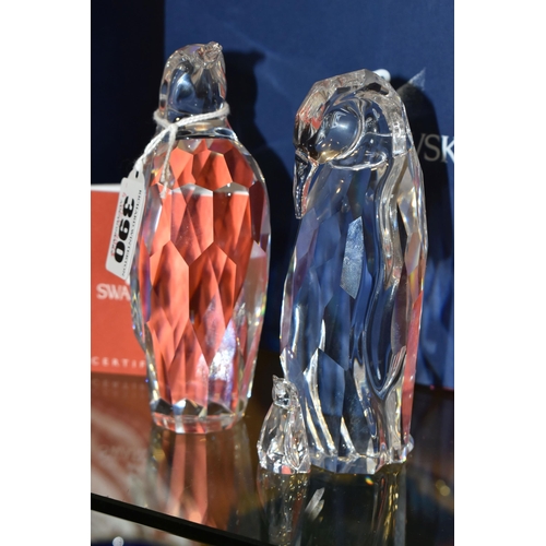 390 - TWO BOXED SWAROVSKI CRYSTAL 'SYMBOLS' COLLECTION PENGUIN FIGURES, comprising Symbols - Penguin Mothe... 