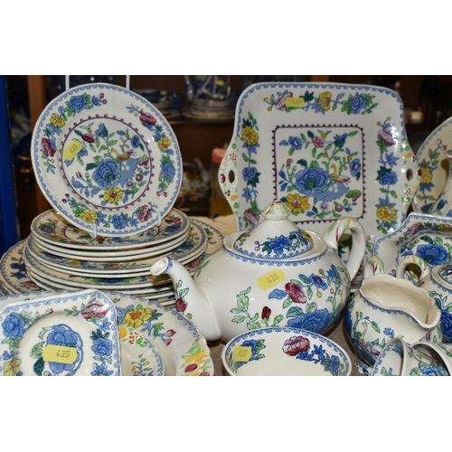 435 - A QUANTITY OF MASON'S 'REGENCY' PATTERNED TEAWARE, comprising one large breakfast cup and saucer, te... 