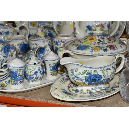 435 - A QUANTITY OF MASON'S 'REGENCY' PATTERNED TEAWARE, comprising one large breakfast cup and saucer, te... 