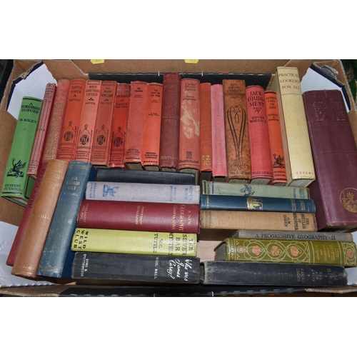 441 - THREE BOXES OF ANTIQUARIAN BOOKS, over ninety books, subjects include mostly classic novels (3 boxes... 