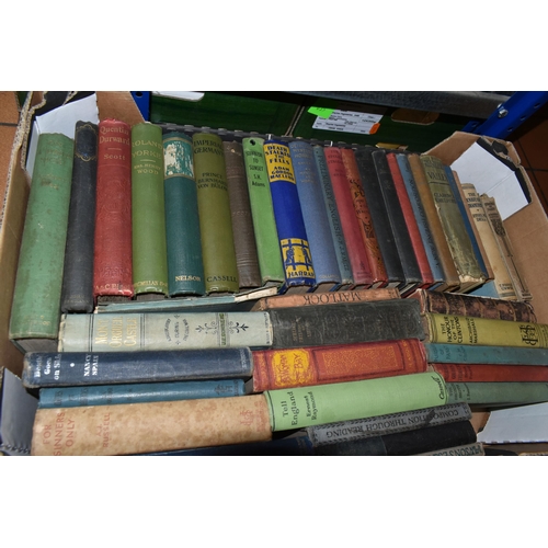 441 - THREE BOXES OF ANTIQUARIAN BOOKS, over ninety books, subjects include mostly classic novels (3 boxes... 