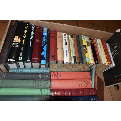 441 - THREE BOXES OF ANTIQUARIAN BOOKS, over ninety books, subjects include mostly classic novels (3 boxes... 