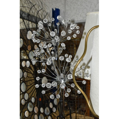 444 - A GROUP OF TABLE LAMPS AND A STANDARD LAMP, comprising a matching 'Cow Parsley' design standard lamp... 