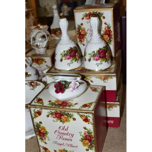 447 - A LARGE QUANTITY OF BOXED ROYAL ALBERT 'OLD COUNTRY ROSES' PATTERN GIFTWARE, comprising a wall clock... 