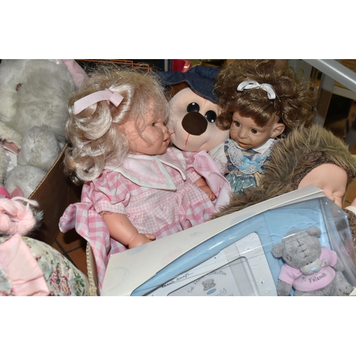 540 - A LARGE COLLECTION OF MODERN SOFT TOYS AND DOLLS, majority are soft toy rabbits but also includes se... 