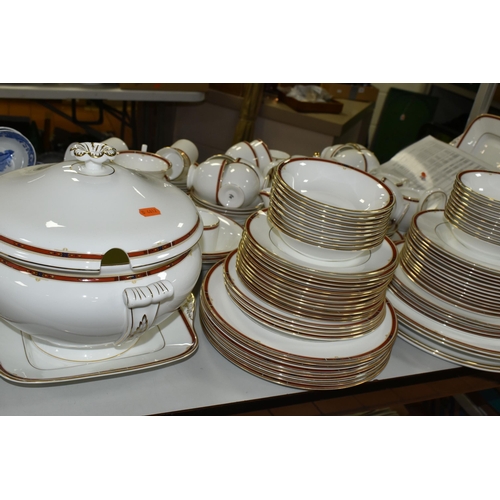 554 - A COMPREHENSIVE WEDGWOOD COLORADO PATTERN DINNER SERVICE, comprising two oval meat platters, two ova... 