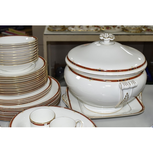 554 - A COMPREHENSIVE WEDGWOOD COLORADO PATTERN DINNER SERVICE, comprising two oval meat platters, two ova... 