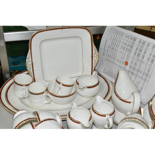 554 - A COMPREHENSIVE WEDGWOOD COLORADO PATTERN DINNER SERVICE, comprising two oval meat platters, two ova... 