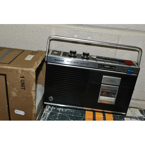 574 - A BOXED SANYO M2000G PORTABLE CASSETTE TAPE RECORDER/PLAYER, not tested appears complete and in fair... 