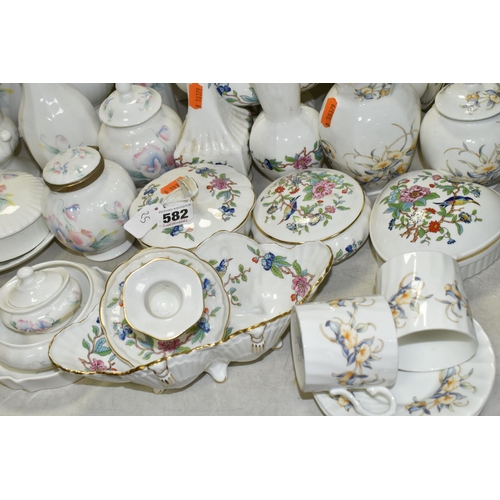 582 - A LARGE QUANTITY OF AYNSLEY 'PEMBROKE', 'JUST ORCHIDS' AND 'LITTLE SWEETHEART' PATTERN GIFTWARE, app... 