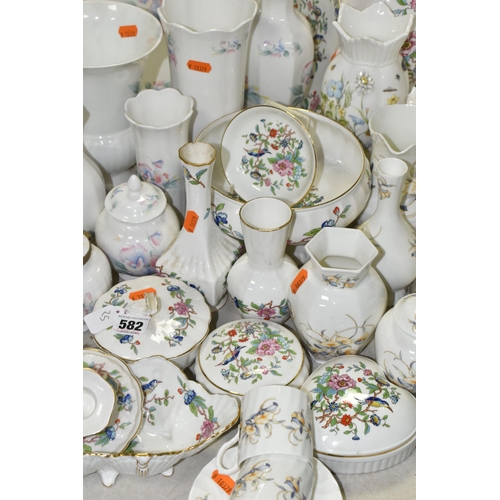 582 - A LARGE QUANTITY OF AYNSLEY 'PEMBROKE', 'JUST ORCHIDS' AND 'LITTLE SWEETHEART' PATTERN GIFTWARE, app... 