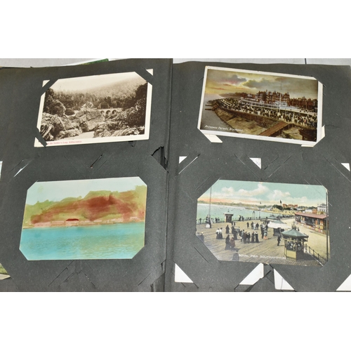 608 - TWO ALBUMS OF POSTCARDS containing approximately 428 miscellaneous examples from the Edwardian era t... 