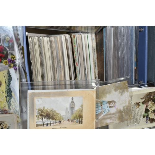 623 - TWO BOXES OF POSTCARDS containing approximately 918  Postcards dating from the early 20th century wi... 