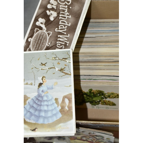 623 - TWO BOXES OF POSTCARDS containing approximately 918  Postcards dating from the early 20th century wi... 