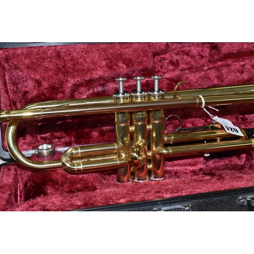 624 - A YAMAHA TRUMPET, YTR 1335  - 568489, with original case, mouthpiece and valve oil (1) (Condition Re... 