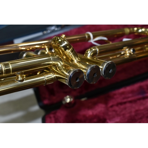 624 - A YAMAHA TRUMPET, YTR 1335  - 568489, with original case, mouthpiece and valve oil (1) (Condition Re... 