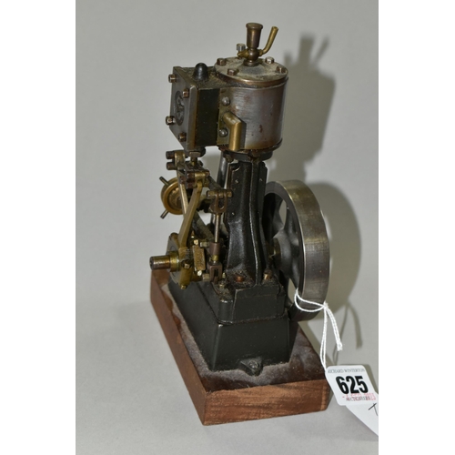 625 - A STUART TURNER VERTICAL SINGLE CYLINDER LIVE STEAM ENGINE, not tested, powering a single 7.5cm diam... 