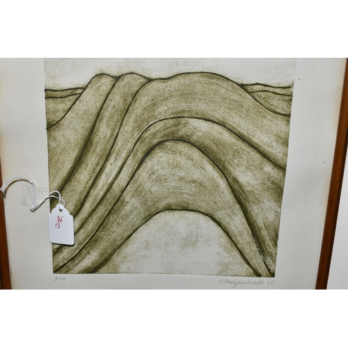 652 - MARILYN WEB (NEW ZEALAND 1937-2021) A LIMITED EDITION ETCHING DEPICTING A LANDSCAPE, signed and date... 