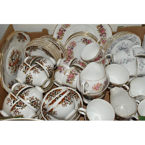 681 - SIX BOXES OF DINNER AND TEA WARES, including two boxes of Indian Tree pattern by various manufacture... 