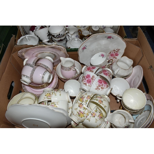 681 - SIX BOXES OF DINNER AND TEA WARES, including two boxes of Indian Tree pattern by various manufacture... 