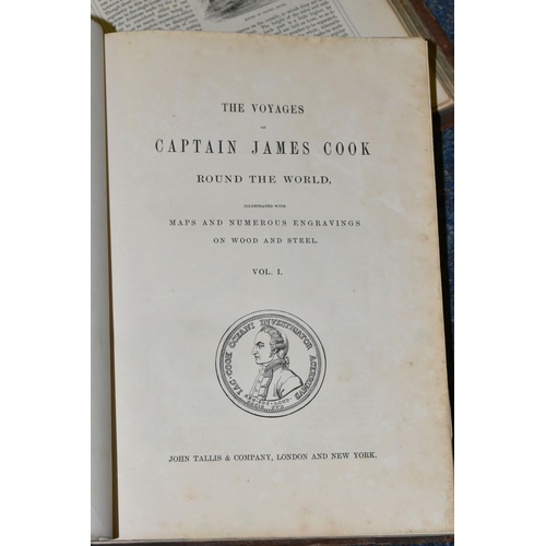 687 - THE VOYAGES OF CAPTAIN JAMES COOK ROUND THE WORLD, Illustrated With Maps And Engravings On Wood And ... 