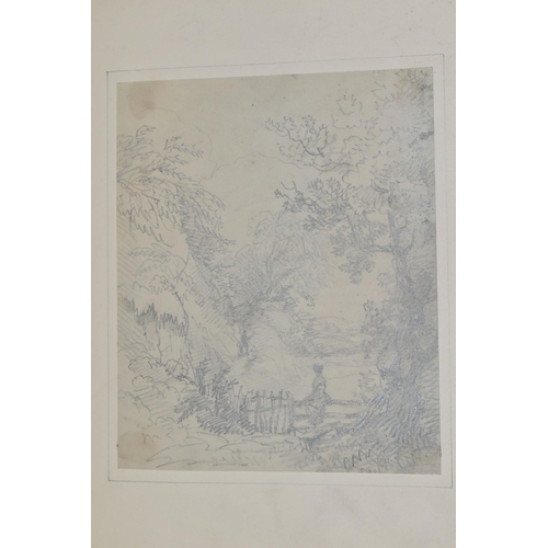 688 - RHODES; Frederick. Sketches From Nature, a series of twenty-seven original pencil/charcoal drawings ... 