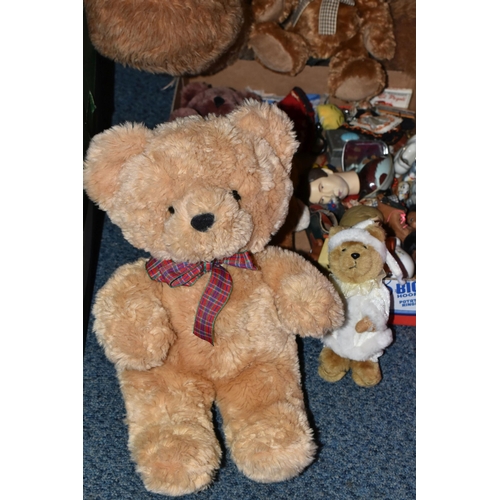 693 - A LARGE NYLON PLUSH TEDDY BEAR, with a quantity of other assorted bears, including Russ Berrie, coll... 