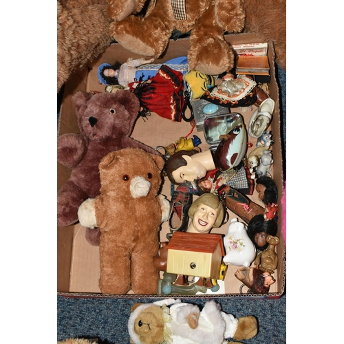 693 - A LARGE NYLON PLUSH TEDDY BEAR, with a quantity of other assorted bears, including Russ Berrie, coll... 