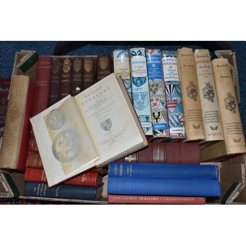 695 - HERALDRY BOOKS, One Box containing twenty-four titles comprising, BOUTELL; Charles, English Heraldry... 