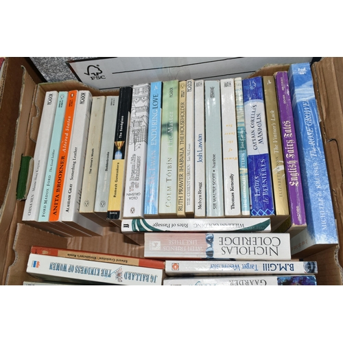 700 - SIX BOXES OF BOOKS containing approximately 245 titles in hardback and paperback formats and featuri... 