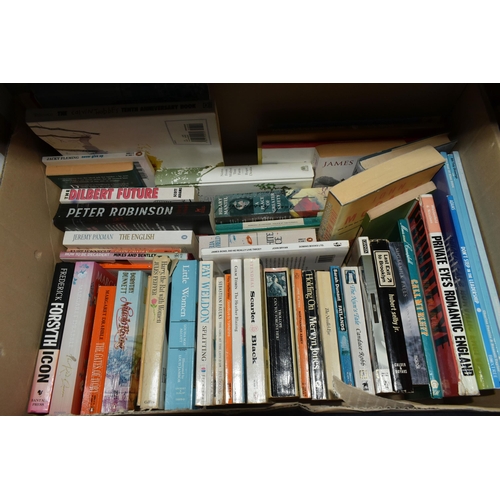 718 - SEVEN BOXES OF BOOKS containing approximately 275 titles in hardback and paperback formats and compr... 