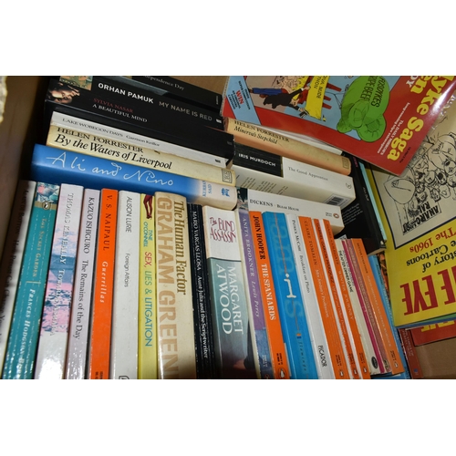 718 - SEVEN BOXES OF BOOKS containing approximately 275 titles in hardback and paperback formats and compr... 