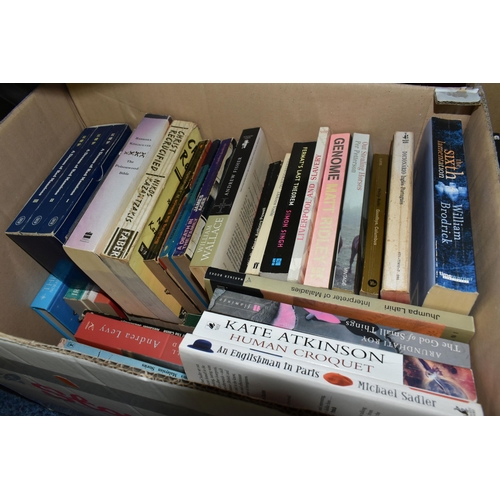 718 - SEVEN BOXES OF BOOKS containing approximately 275 titles in hardback and paperback formats and compr... 