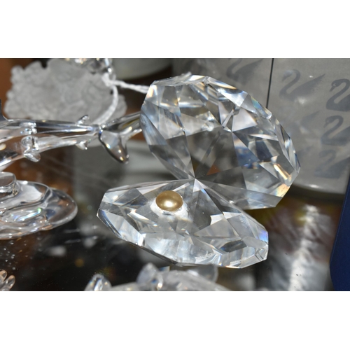 408 - A GROUP OF SWAROVSKI CRYSTAL SCULPTURES FROM THE 'AQUATIC WORLD' AND 'SOUTH SEA' COLLECTIONS, compri... 