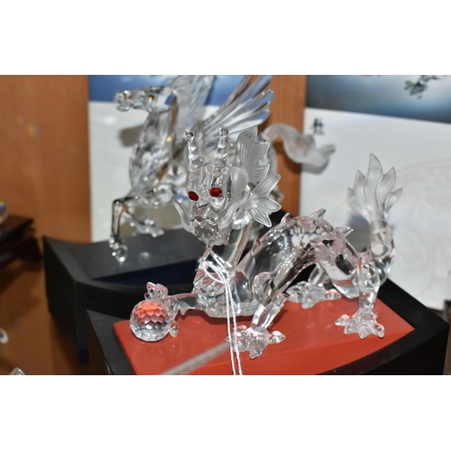 417 - THE SWAROVSKI CRYSTAL 'FABULOUS CREATURES' TRILOGY OF FIGURES, all boxed and with certificates, comp... 