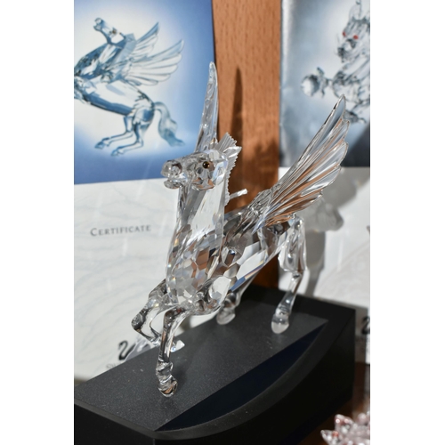 417 - THE SWAROVSKI CRYSTAL 'FABULOUS CREATURES' TRILOGY OF FIGURES, all boxed and with certificates, comp... 