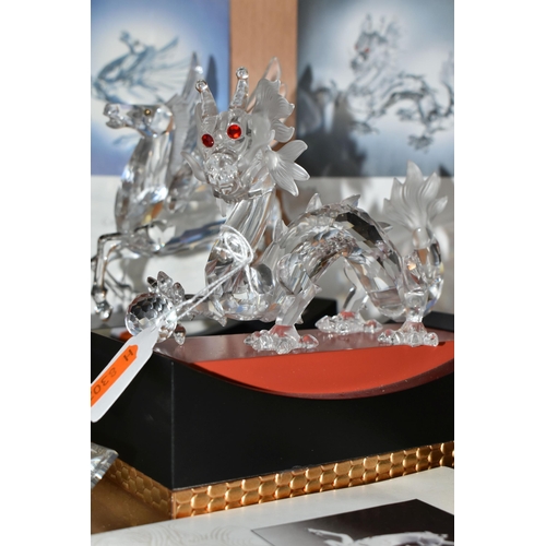 417 - THE SWAROVSKI CRYSTAL 'FABULOUS CREATURES' TRILOGY OF FIGURES, all boxed and with certificates, comp... 