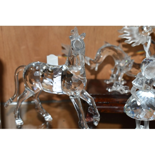 418 - A GROUP OF SWAROVSKI CRYSTAL SCULPTURES FROM THE 'FABLES AND TALES' AND 'FAIRY TALES' COLLECTIONS, a... 