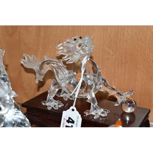 418 - A GROUP OF SWAROVSKI CRYSTAL SCULPTURES FROM THE 'FABLES AND TALES' AND 'FAIRY TALES' COLLECTIONS, a... 