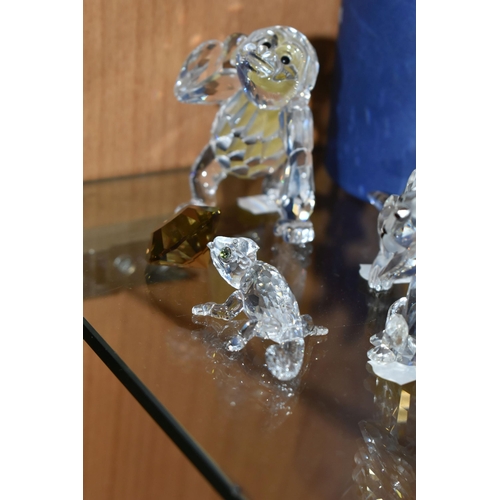 421 - A GROUP OF SWAROVSKI CRYSTAL SCULPTURES FROM THE 'RARE ENCOUNTERS' COLLECTION, comprising a boxed Gr... 