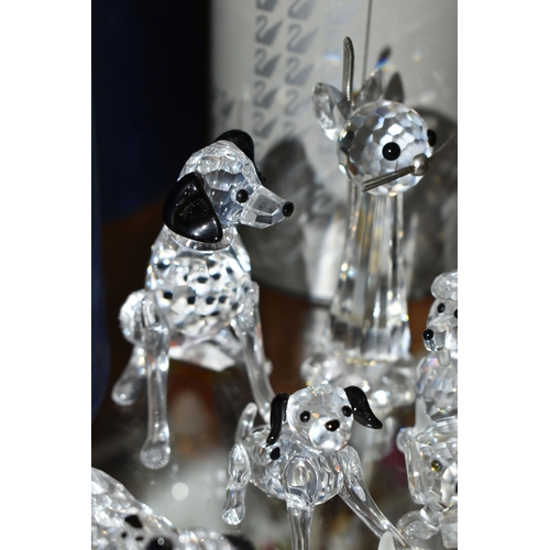 423 - A GROUP OF SWAROVSKI CRYSTAL 'A PETS CORNER' SERIES AND SIMILAR SCULPTURES, comprising a boxed Stand... 