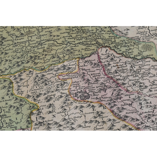 515 - SIX VINTAGE MAPS comprising a possibly late 17th century- early 18th century map inscribed Provinces... 